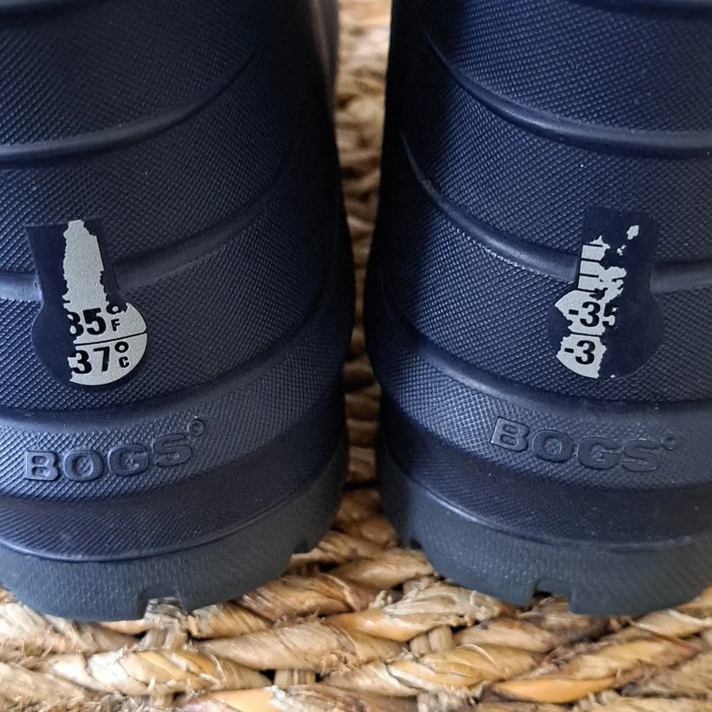 BOGS Youth‎ Neoclassic Twinkle Waterproof/Insulated Rain/ Snow Navy Boots 1